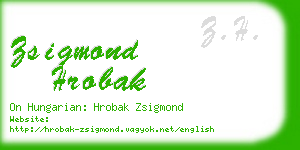zsigmond hrobak business card